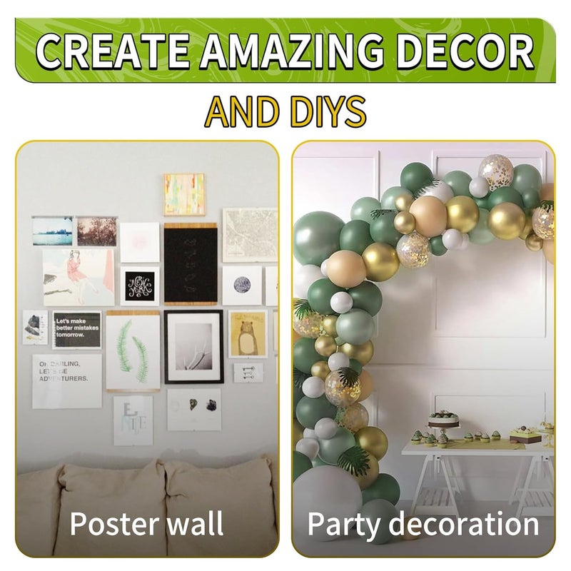 Piteno ® 500Pcs Double Sided Adhesive Dots, 0.4" Clear Removable Adhesive Mounting Putty, Waterproof No Trace Dots Adhesive Putty for Poster Picture Festival Decoration Museum (10mm) - Image 5